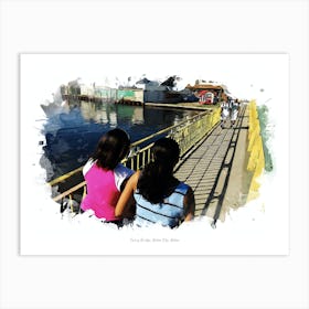 Swing Bridge, Belize City, Belize Art Print