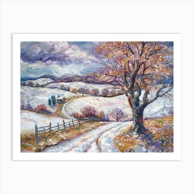 Winter Road 4 Art Print