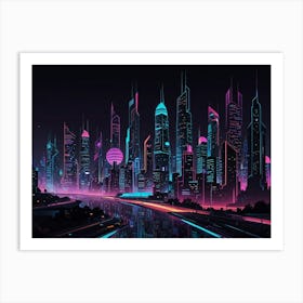 Futuristic Cityscape 11 Art Print