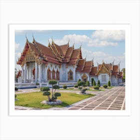 Temple In Bangkok Art Print
