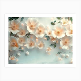 White Magnolia Flowers 2 Art Print