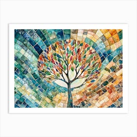 Tree Of Life in mosaics Art Print