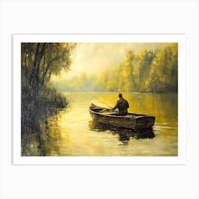 Fishing At The River 1 Art Print