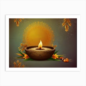 Diwali Greeting Card 8 Art Print