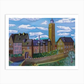 Landscape With Steinau Castle In Germany Art Print