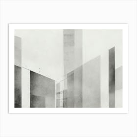 Abstract black and white Art Print