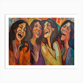 Laughing With Friends - Laughing Women Art Print