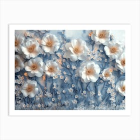 3d Artwork Flower Background Furniture Art Print