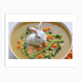 Rabbit In Soup Art Print