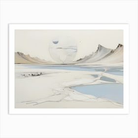 Surreal Arctic Landscape Art Print