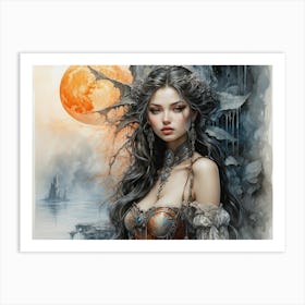 Gothic Woman Art Print