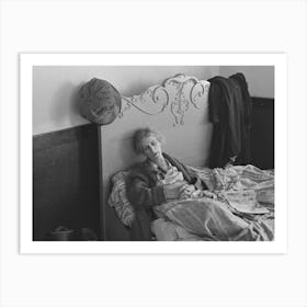 Exhausted Flood Refugee Resting, Sikeston, Missouri By Russell Lee Art Print