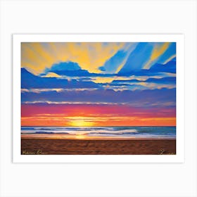 Sunset On The Beach 618 Art Print