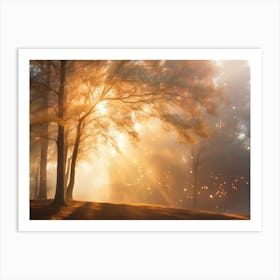 Sunrise In The Forest 2 Art Print