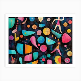 Colorful Image Depicting Diferent Colorful Shapes Art Print