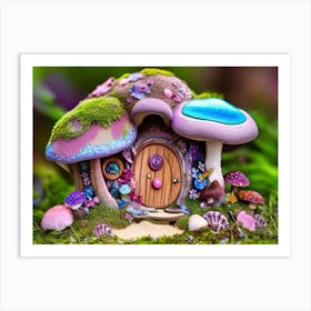 Neon Fairy Garden Art Print