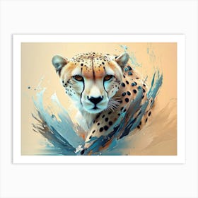 Cheetah Splash Art Print