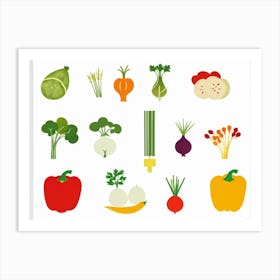 A Cornucopia Abundant With Seasonal Vegetables Like Radishes Beans Tomatoes And Broccoli Placed A 2 1 Art Print