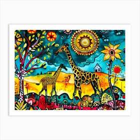 Serengeti Giraffe 2 - Outback Wilderness Art Print