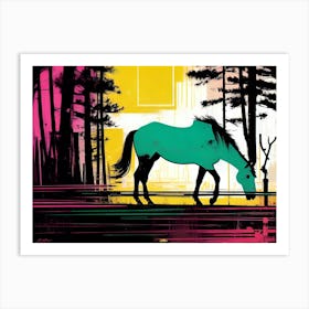 Horse In The Woods Art Print