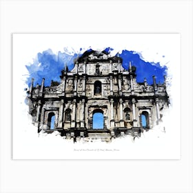 Ruins Of The Church Of St Paul, Macau, China Art Print