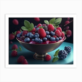 Refreshing Berry Salad Art Print