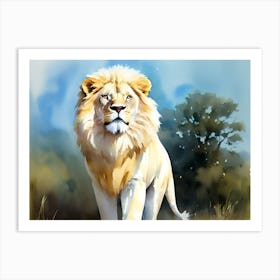 Lion Painting 107 Art Print