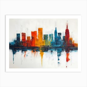 abstract New York cityscape Art Print