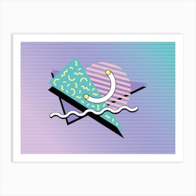 Memphis Pattern Retro Dreamwave 80s Nostalgia Synthwave Artwork 1 Art Print