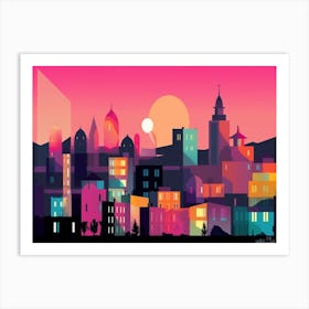 Yerevan Skyline Art Print