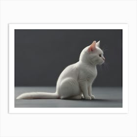 White Cat 2 Art Print