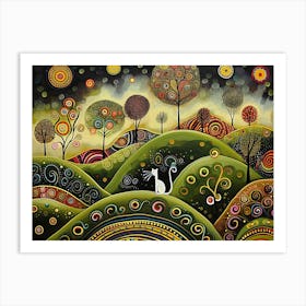 Cat on an Adventure Art Print