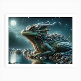 Mysterious Dragon Frog Art Print