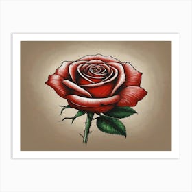 Red Rose 7 Art Print