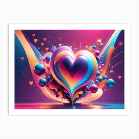 Colorful Heart Creative 42 Art Print