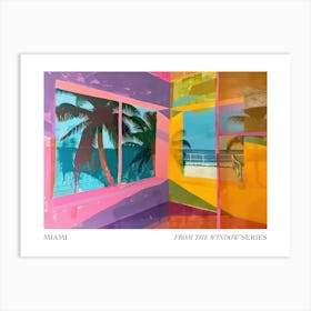 Miami From The Window Series Poster Painting 4 Art Print