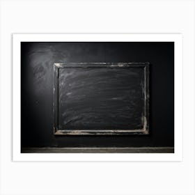 Black Chalkboard Serves As An Abstract Backdrop Horizontal In Orientation Its Texture Showcasing T (5) Art Print