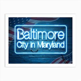 Baltimore City In Maryland Art Print