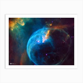 Bubble Nebula (2016), NGC 7635 (NASA Hubble Space Telescope) — space poster, science poster, space photo Art Print