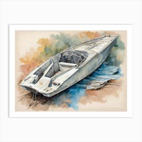 Speed Boat Art Print