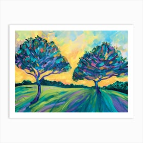 Sunset Trees 5 Art Print