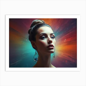 Surreal woman look Art Print