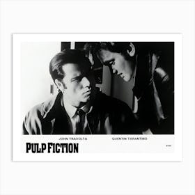 John Travolta And Quentin Tarantino Promo Still Of Pulp Fiction Art Print