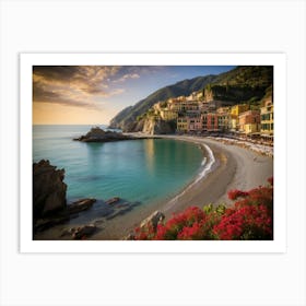 Sunset In Cinque Terre Art Print