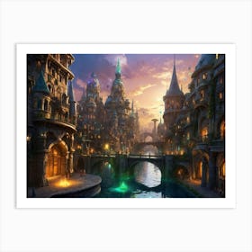 Fantasy City 17 Art Print