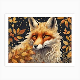 Autumn Mystical Fox 8 Art Print