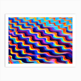 Psychedelic Waves Art Print