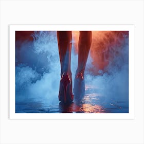 High Heels And Smoke Art Print