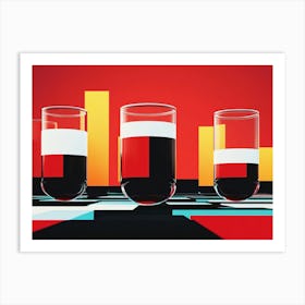 Shot Glasses Art Print