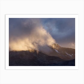 Clouds In The Mountains Art Print